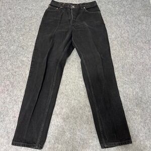 Vintage USA Levi's 550 Relaxed Fit Tapered Leg Jeans Womens 10 Reg M Black Denim